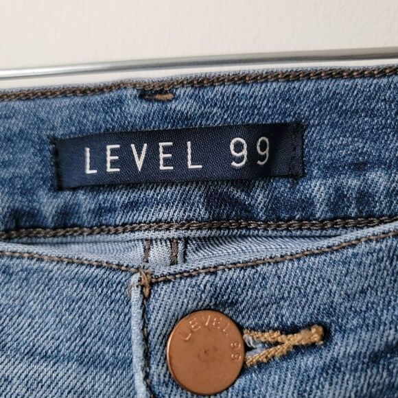 ANTHROPOLOGIE LEVEL 99 High Rise Skinny Jeans Nostalgic Blue Wash 1412109 Sz 29 - Picture 4 of 12